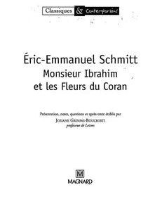 Monsieur Ibrahim Et Les Fleurs Du Coran : Éric-Emmanuel Schmitt